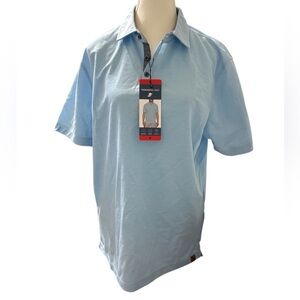 Fundamental Coast Men’s Polo Shirt · Size Medium · Light Blue